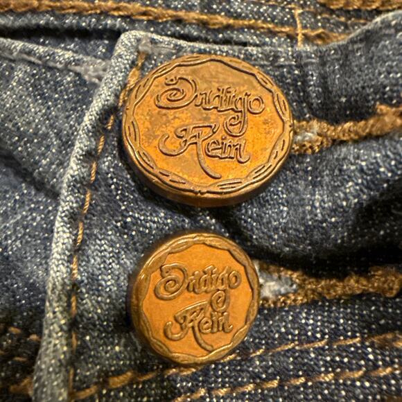 Indigo Rein Women's Skinny Jeans Denim Stretch Distressed Blue Med Wash Size 1 - Picture 10 of 16